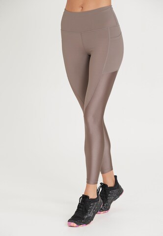 ENDURANCE Skinny Workout Pants 'Yurry' in Grey: front