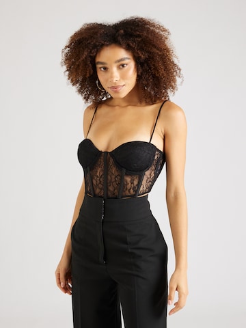 Misspap Top 'Miss Joslin' in Black: front