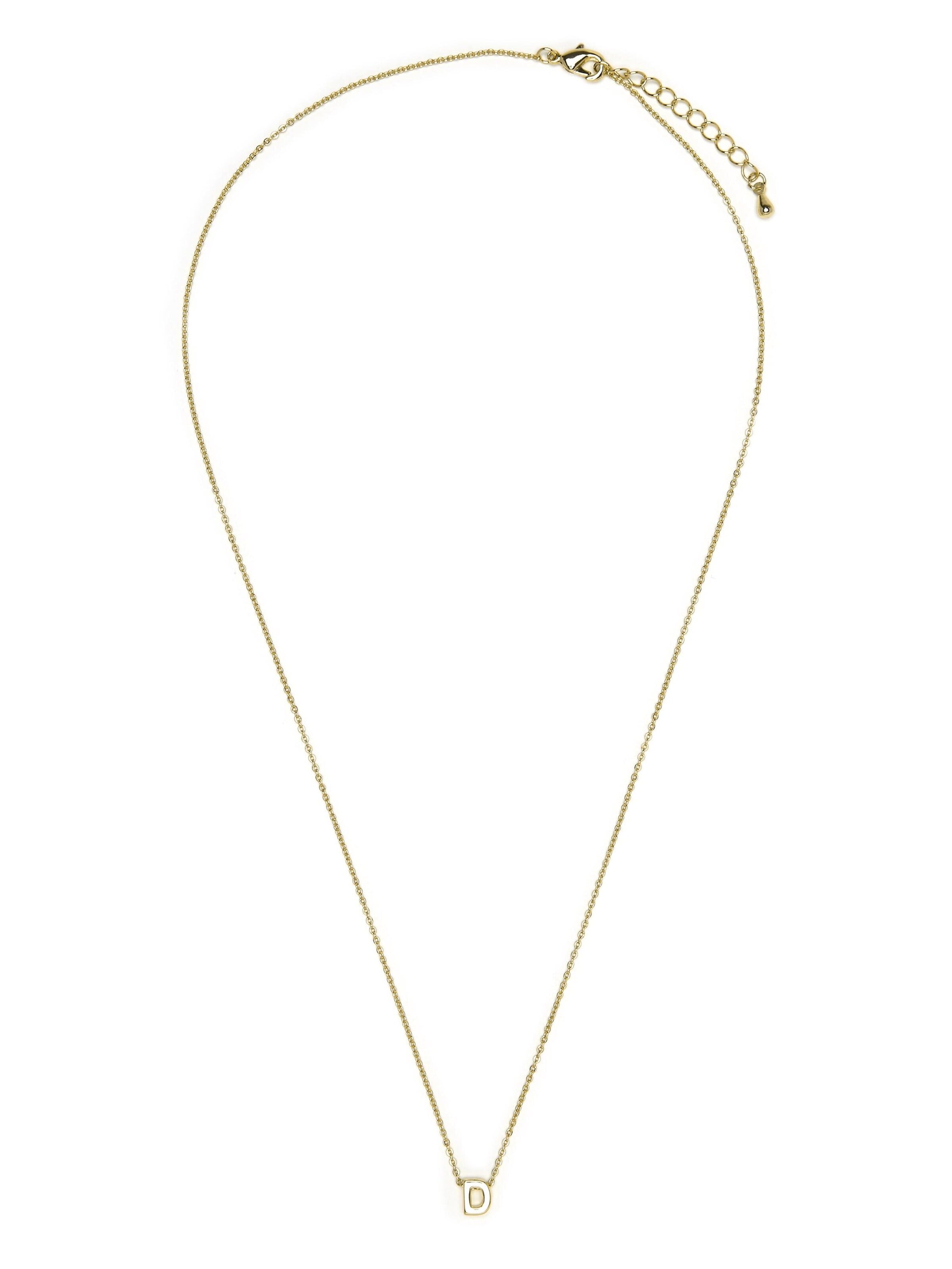 Luxenter Necklace 'Alphabet D' in Gold: front