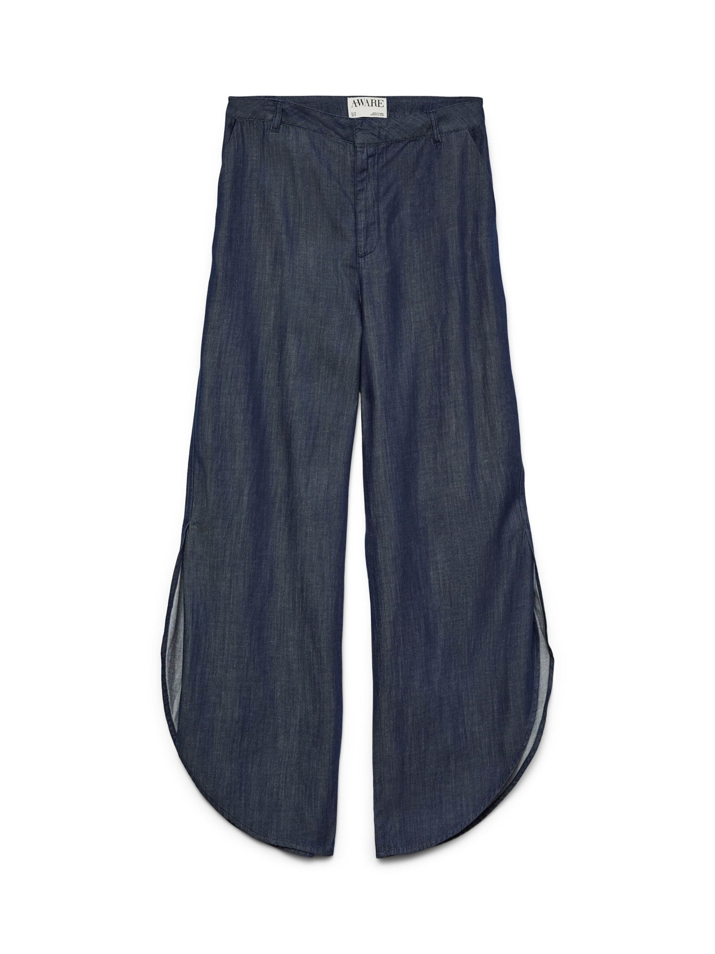 VERO MODA Wide leg Broek 'AWFia' in Blauw: voorkant