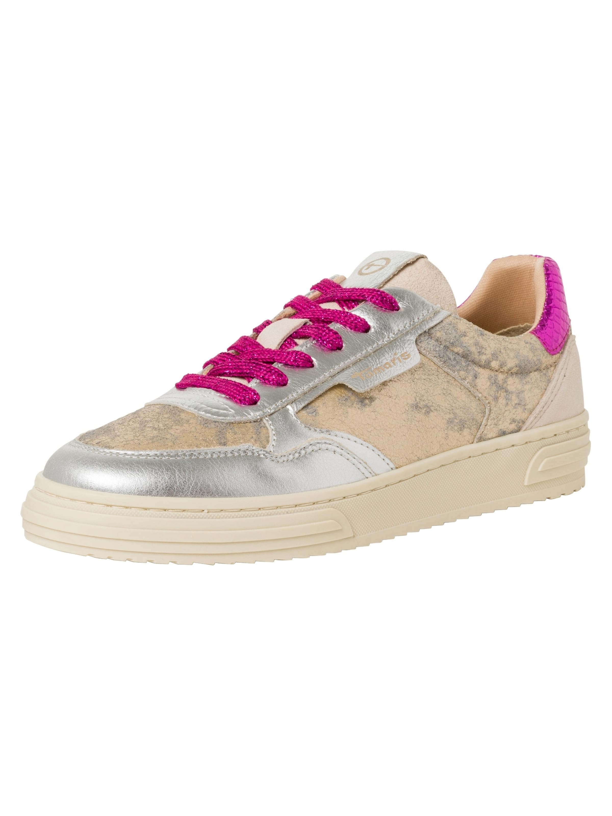 Tamaris Platform trainers in Beige: front