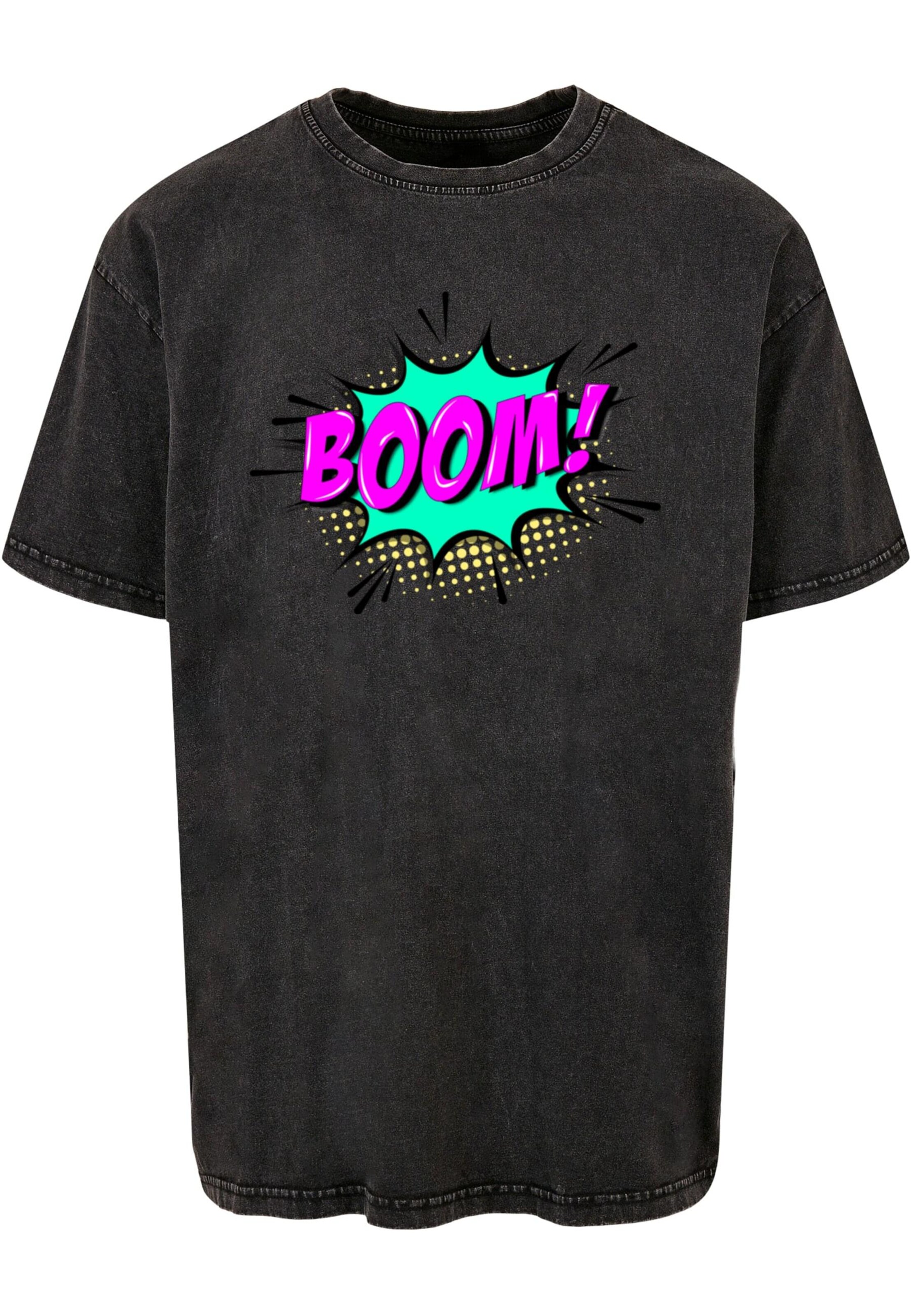 Merchcode Shirt 'BOOM Comic' in Black: front