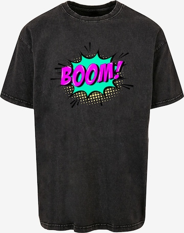 Merchcode Shirt 'BOOM Comic' in Schwarz: predná strana