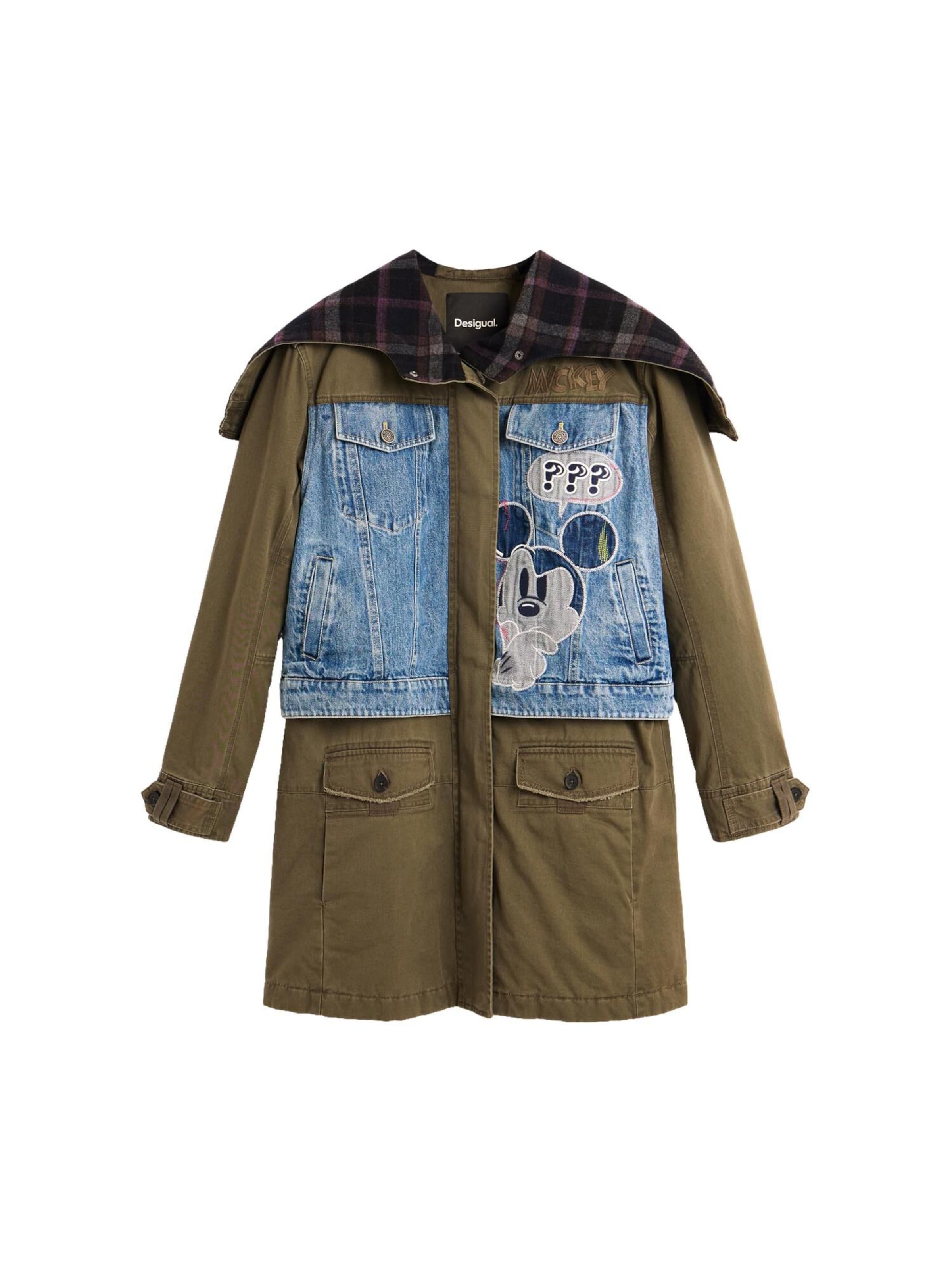 Parka mi-saison 'Desigual x Disney™' Desigual en vert : devant