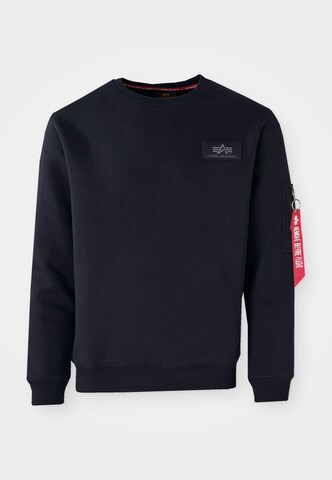 Felpa di ALPHA INDUSTRIES in nero: frontale
