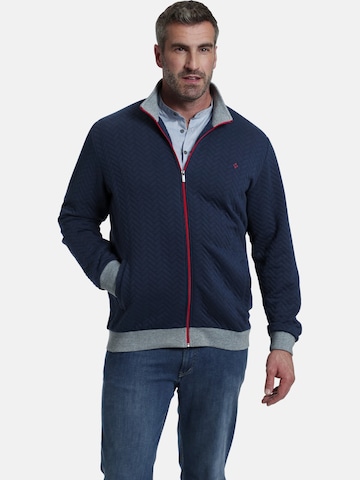 Charles Colby Zip-Up Hoodie ' Duke Finnleys ' in Blue: front