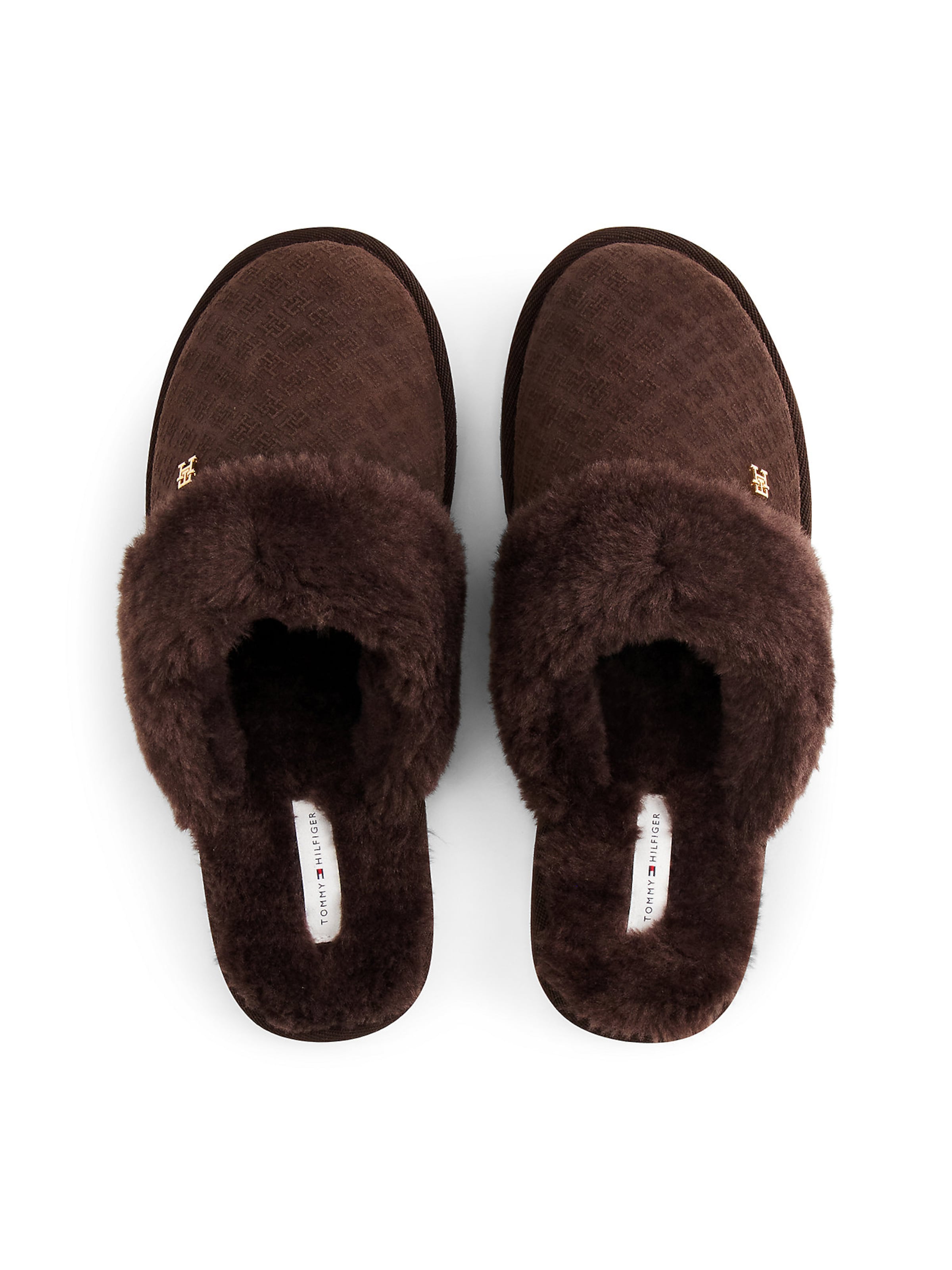 TOMMY HILFIGER Hausschuh in Braun