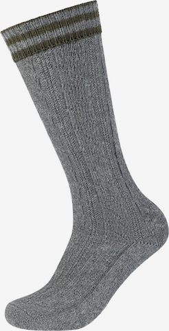 Chaussettes folkloriques camano en gris : devant