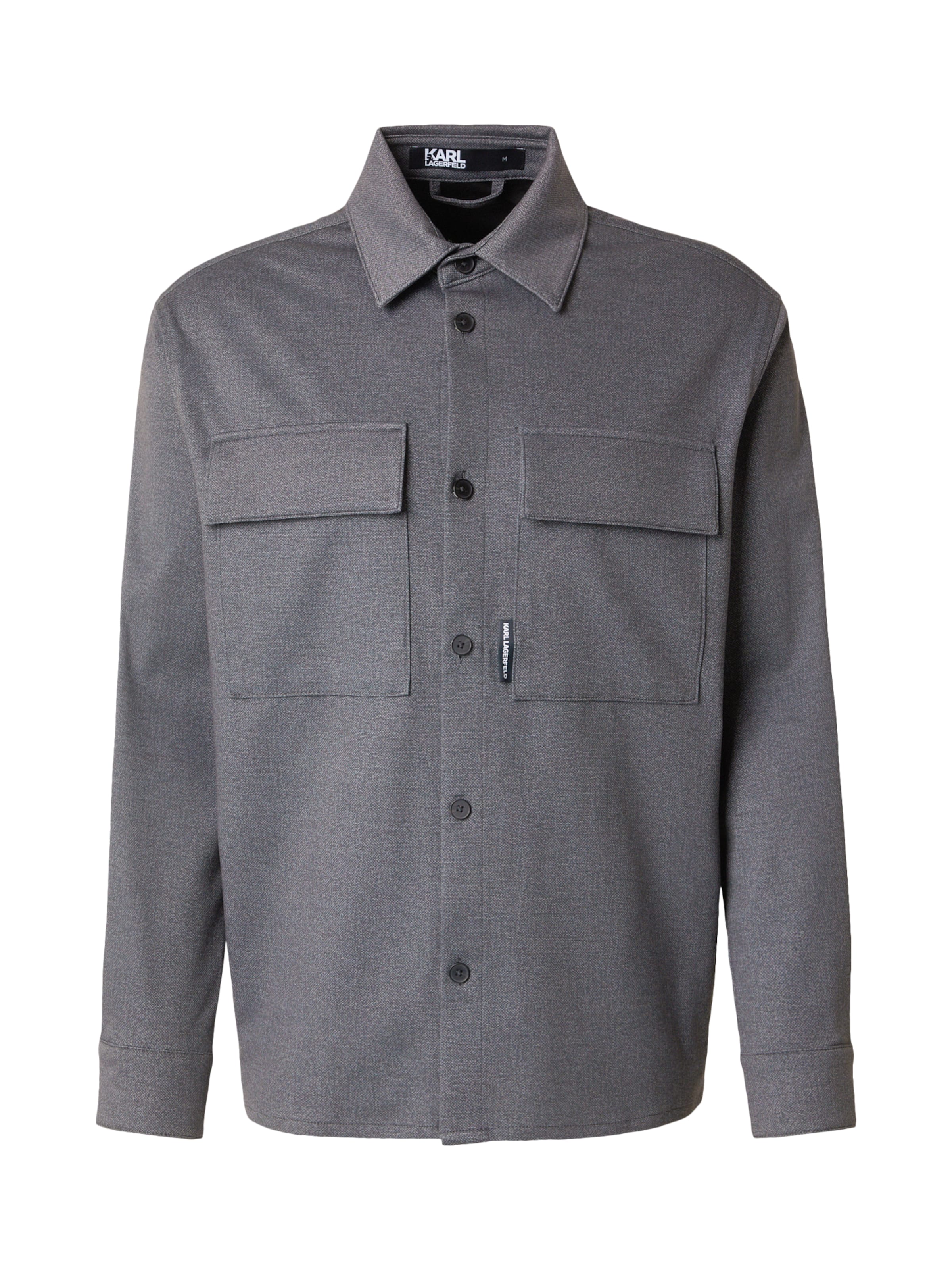 Karl Lagerfeld Regular fit Button Up Shirt in Grey: front