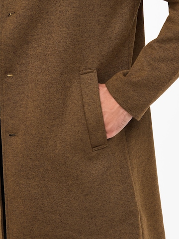 Only & Sons Between-Seasons Coat 'Adam' in Brown