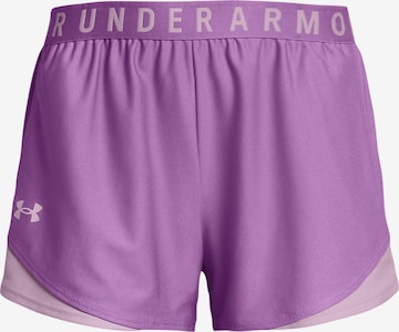 UNDER ARMOUR Workout Pants 'Play Up' in Purple: front