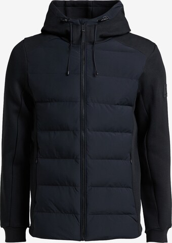 Alessandro Zavetti COLLOVATI HOODED HYBRID JACKET ' ' in Schwarz: Vorderseite