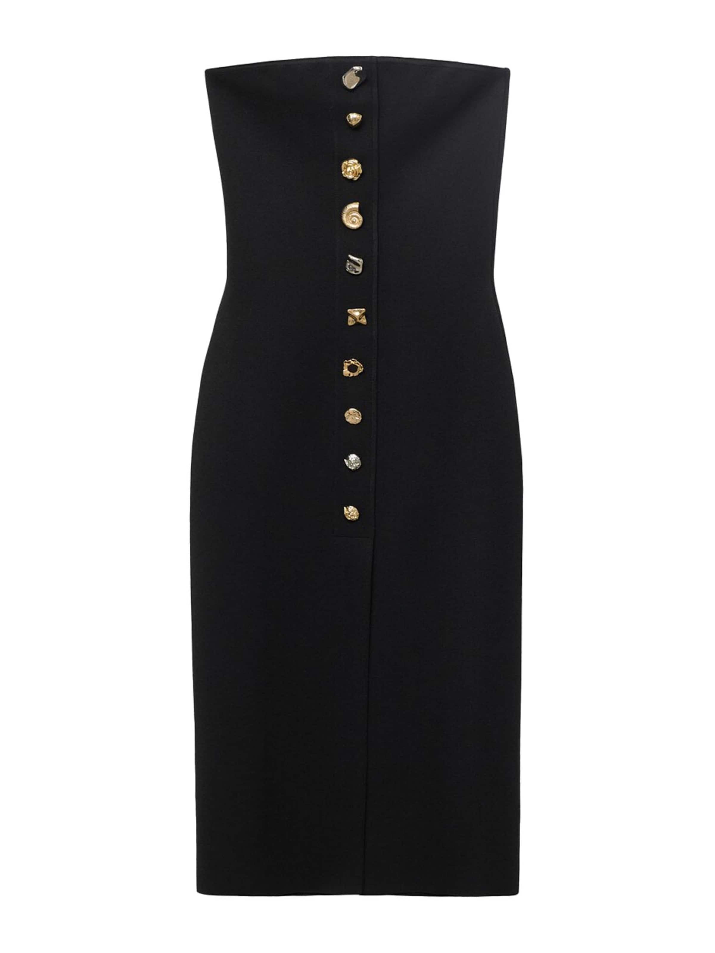 MANGO Pletené šaty 'DALI' - Čierna: predná strana