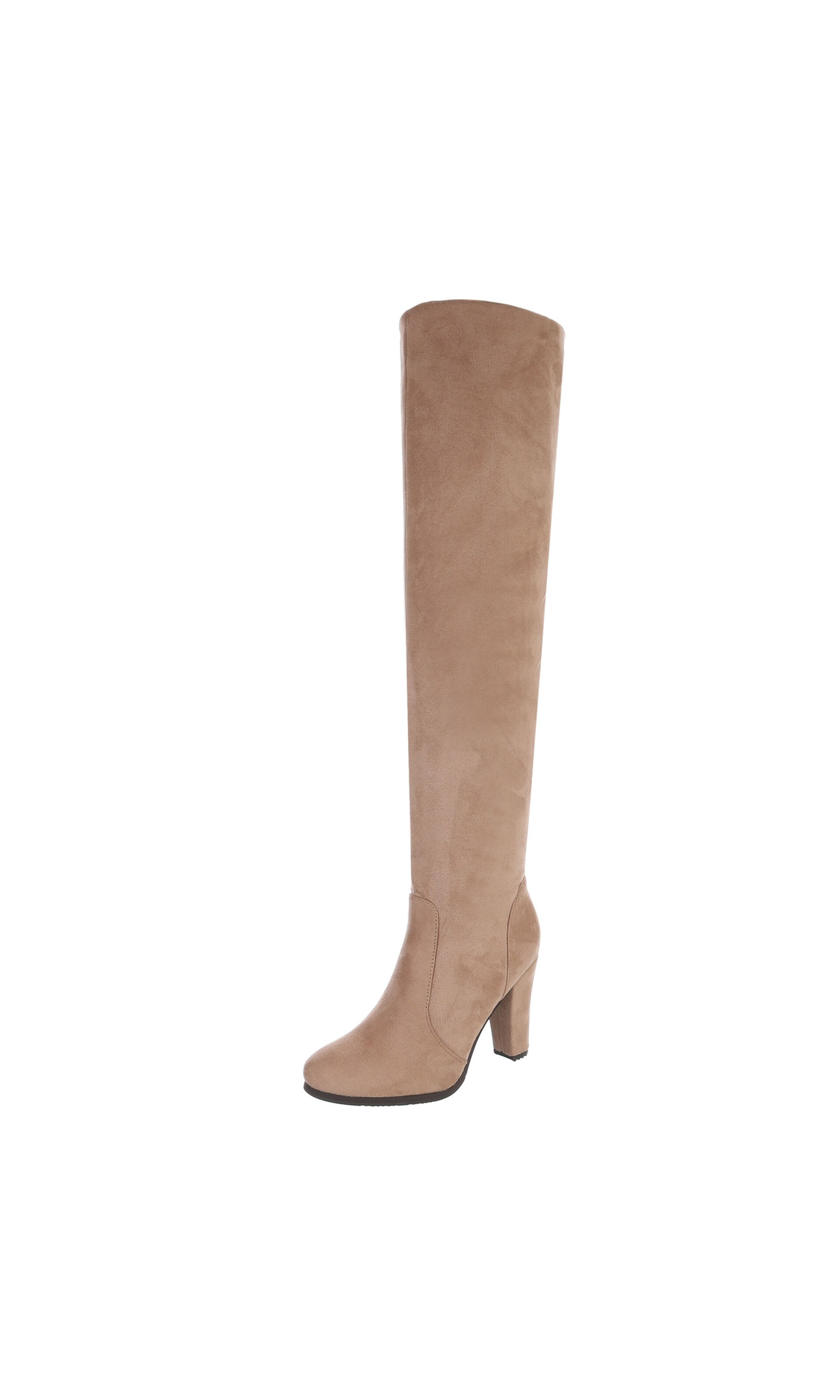 Ital-Design Over the Knee Boots ' Overknees ' in Brown: front
