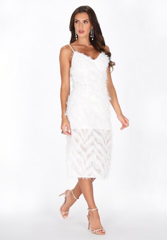 Robe de cocktail faina en blanc