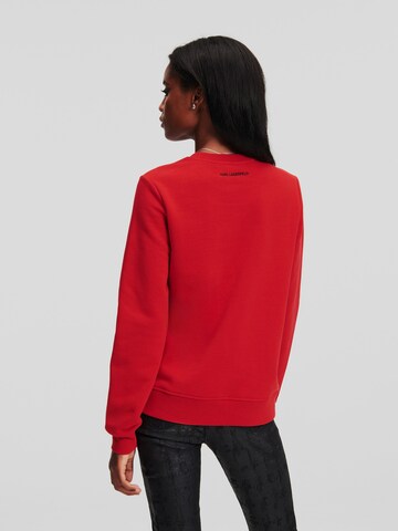 Karl Lagerfeld Sweatshirt ' Choupette ' in Red