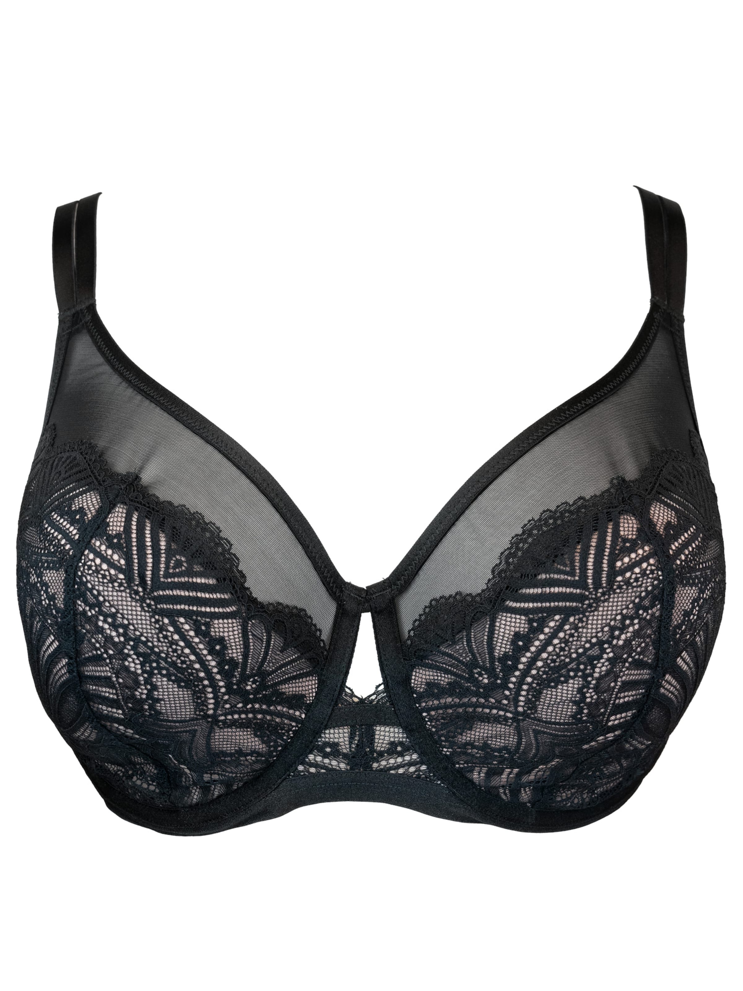 SugarShape High neck BH &#x27;Sensla Luxe&#x27; in Schwarz: Vorderseite