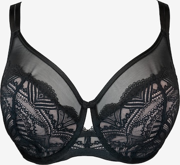 SugarShape High neck Bra 'Sensla Luxe' in Black: front