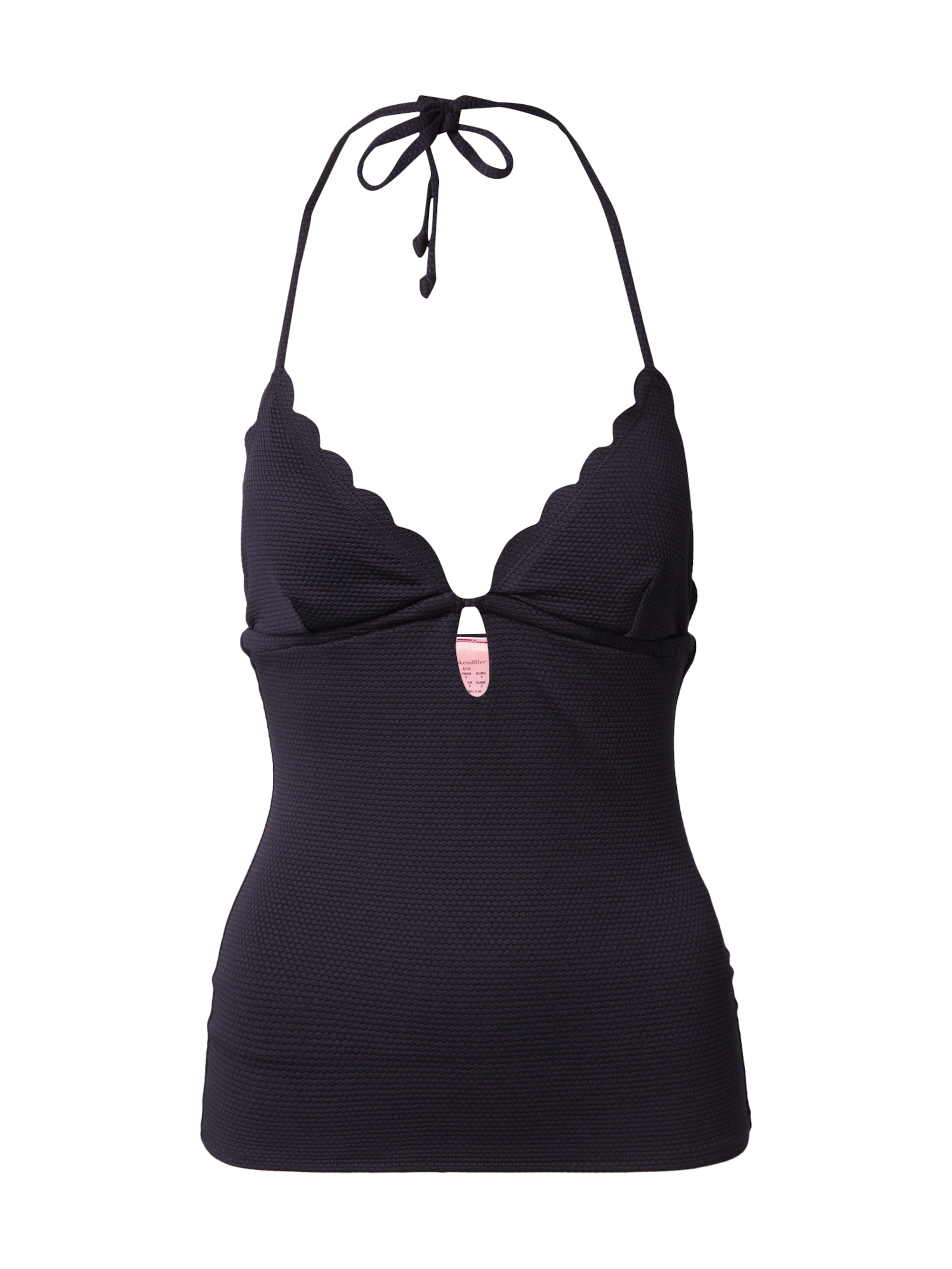 Hunkemöller Trojúhelníková Tankiny – černá: přední strana