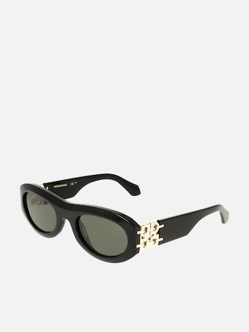 FERRAGAMO - Gafas de sol en negro: frente