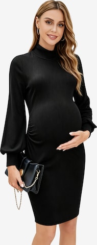 KoJooin Strickkleid in Schwarz: Vorderseite