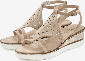 LASCANA - Sandalias en beige