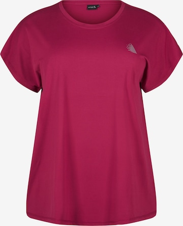 Active by Zizzi Функционална тениска 'Abasic' в розово: отпред