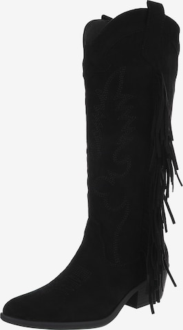 Ital-Design Cowboystiefel in Schwarz: Vorderseite