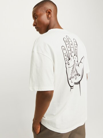 JACK & JONES T-shirt 'JJMystic' i vit: framsida