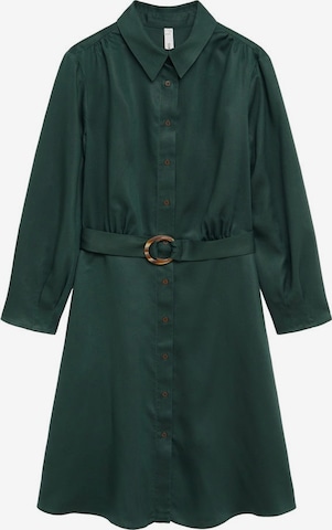 MANGO Košeľové šaty 'Cros' - Zelená: predná strana