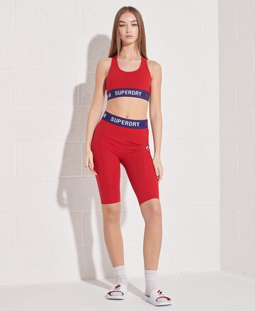 Superdry Skinny Workout Pants in Red