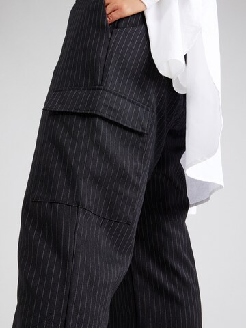 Wide Leg Pantalon cargo Noisy May Curve en noir