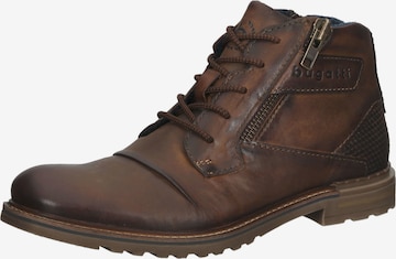 bugatti Lace-Up Boots in Brown: front