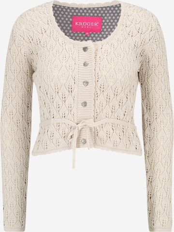 Krüger Madl Knit Cardigan in White: front