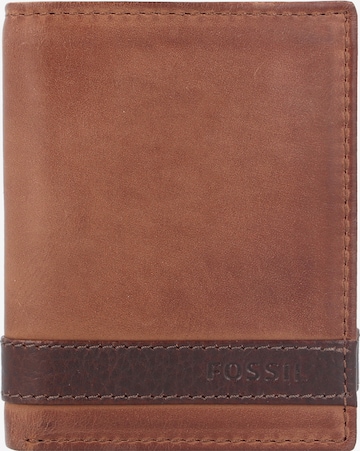 Porte-monnaies 'Quinn' FOSSIL en marron : devant