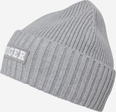 TOMMY HILFIGER Bonnet en gris / blanc, Vue avec produit