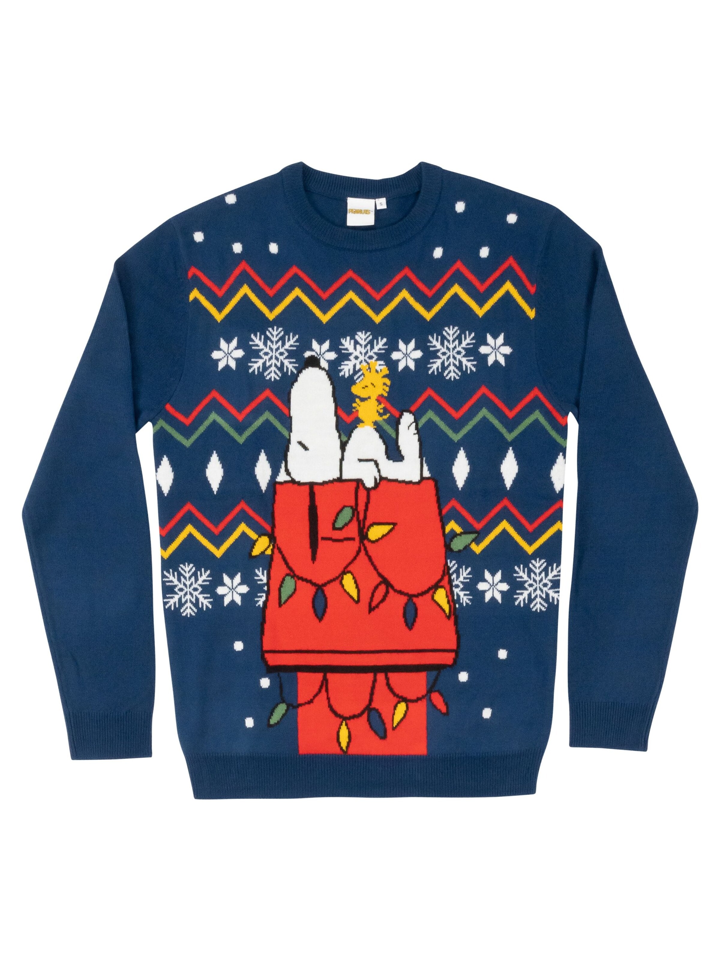 Snoopy & Die Peanuts Pullover 'Weihnachtspullover'‌‌‌‌ in Blau