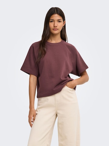 Sweat-shirt 'ONLOfelia' ONLY en marron : devant