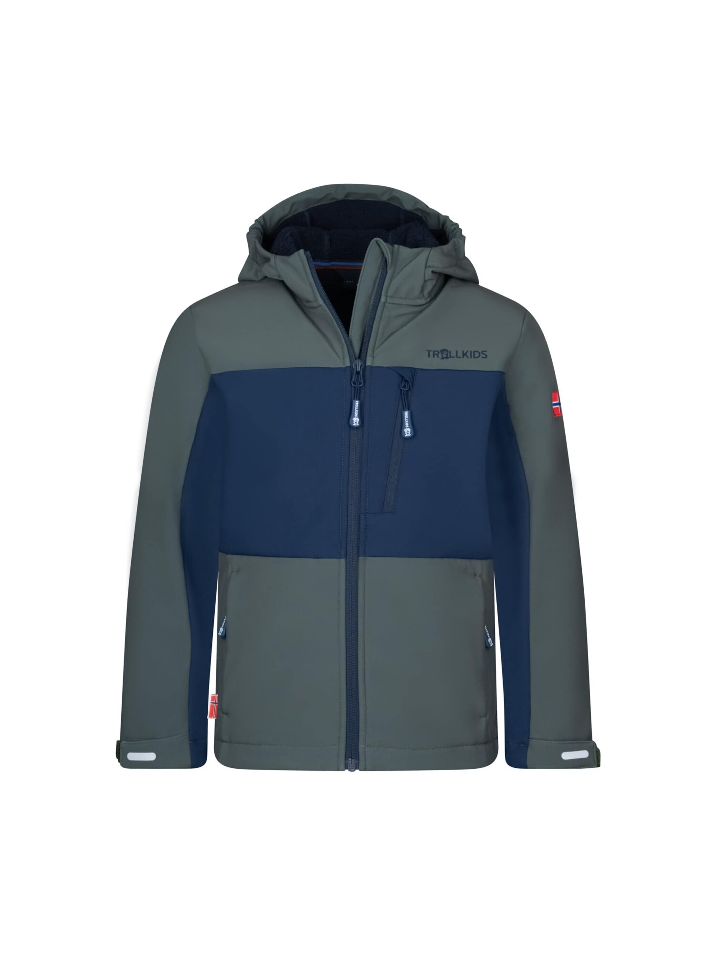 TROLLKIDS Outdoor jacket in Green: front