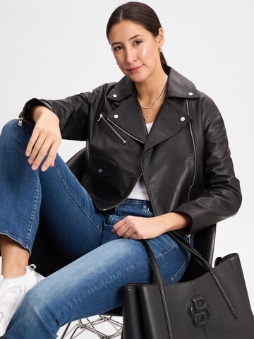 HUGO Lederjacke ' Laridas ' in Schwarz