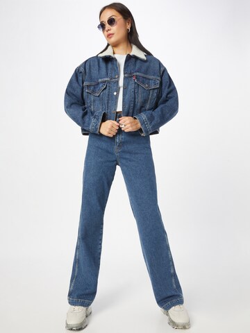 LEVI'S ® Between-Season Jacket 'Cropped Loose Sherpa' in Blue