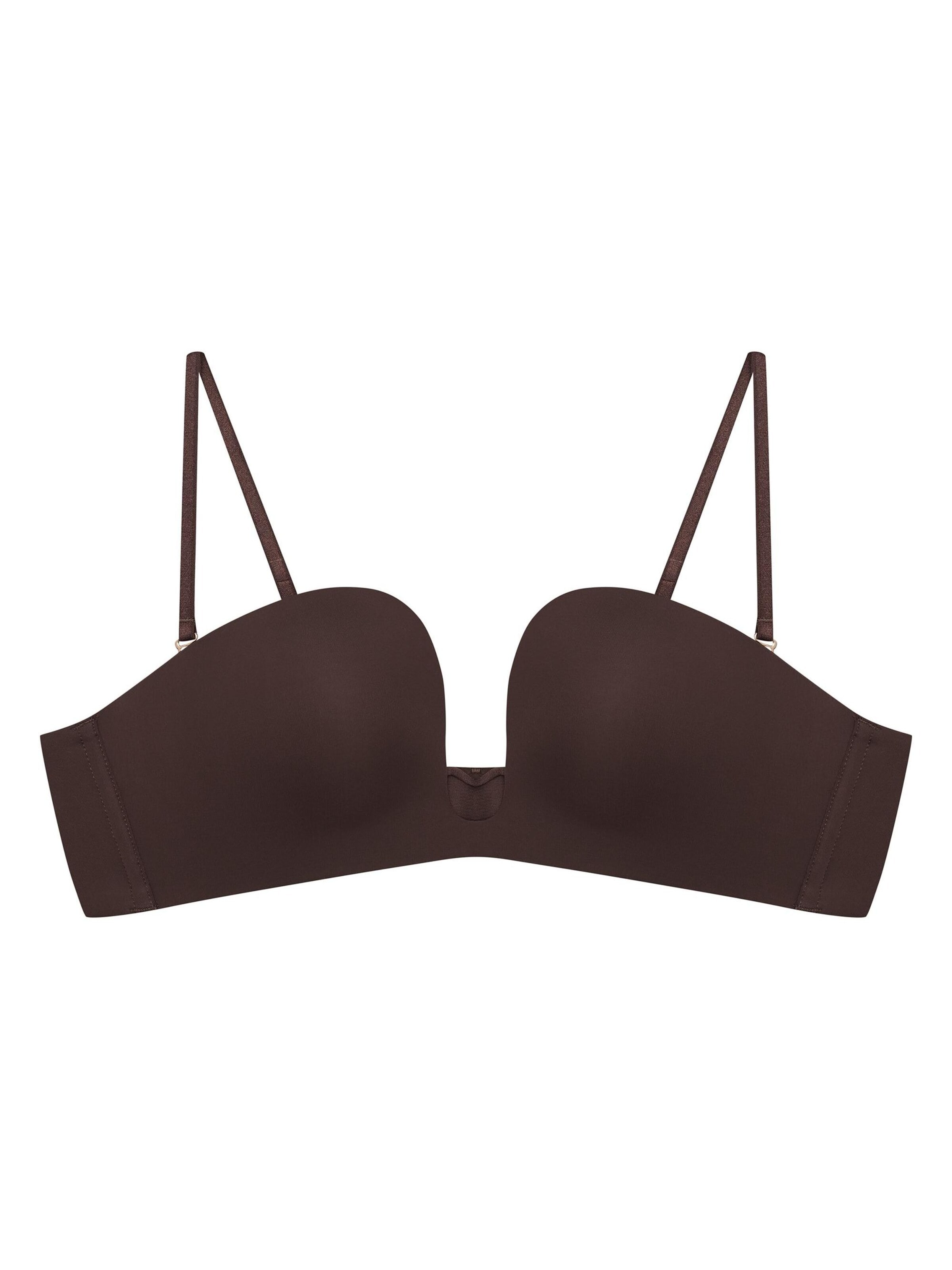 Push-up Reggiseno 'Push-up-BH Novelty, Balconette-Cups, glatte Cups' di ESOTIQ in marrone