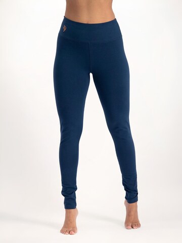 Urban Goddess Yoga & Activewear Slim fit Leggings 'Bhaktified Yoga, Sports and Pilates' in Blue
