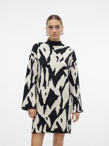 VERO MODA Gebreide jurk 'Gold' in Zwart: voorkant