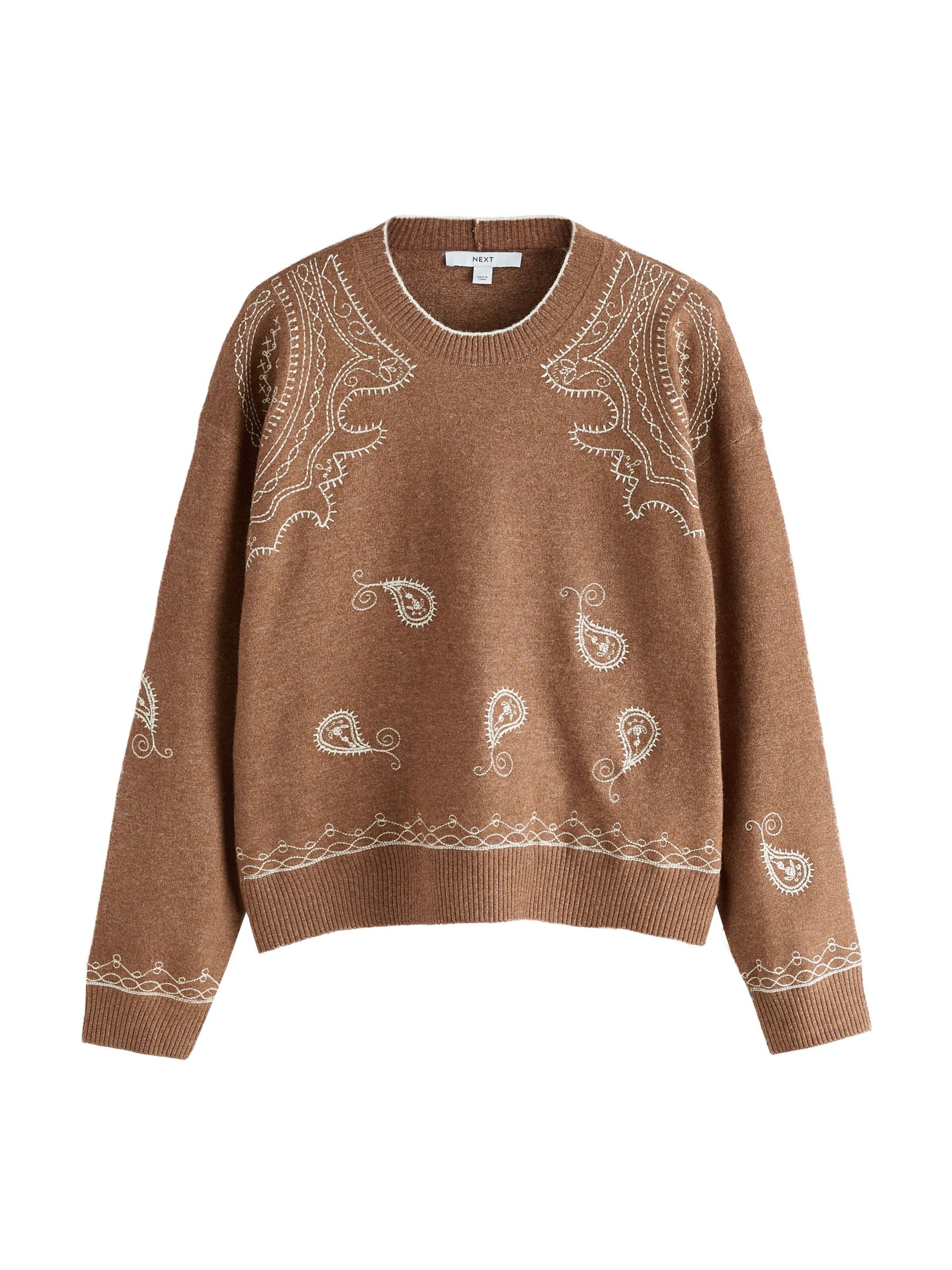 Pull-over Next en marron : devant