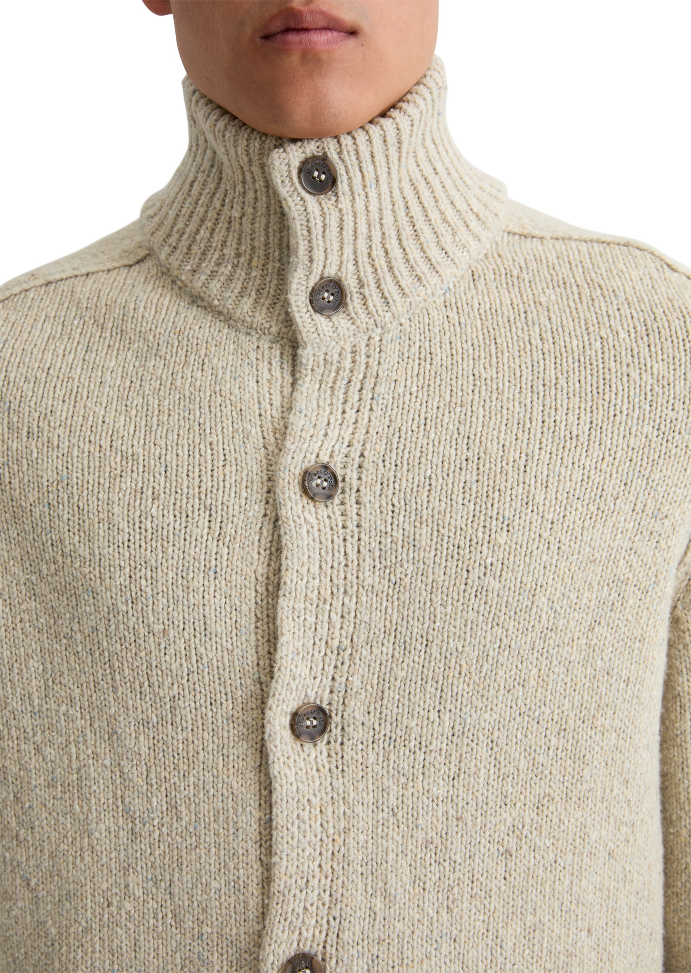 Marc O'Polo Gebreid vest in Beige
