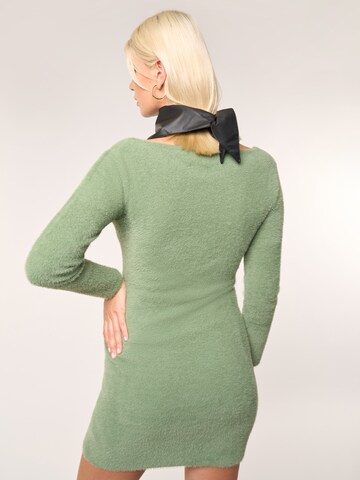 ABOUT YOU x Laura Giurcanu Knit dress 'Alara' in Green