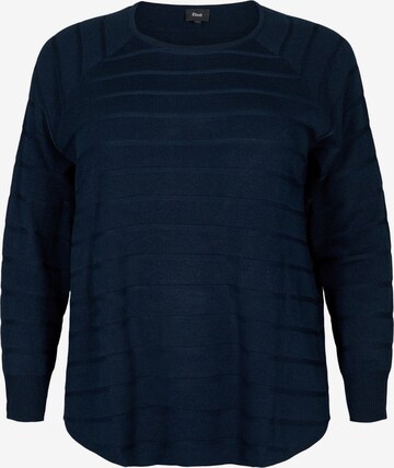 Zizzi Sweater 'MAMELIA' in Blue: front