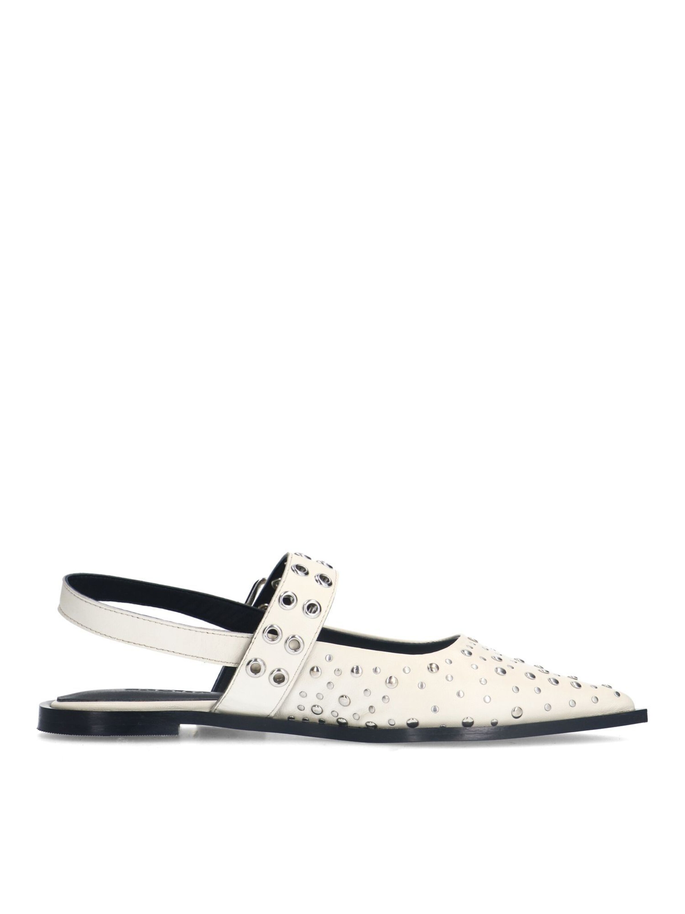 Ballerines à lanières SACHA en blanc