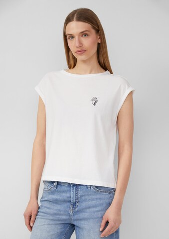 T-shirt s.Oliver en blanc : devant